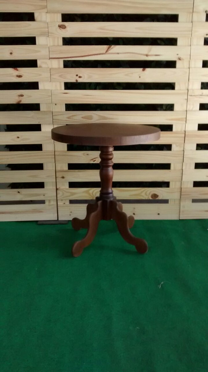 Aparador torneado com tampo redondo Provençal Artes e Decoraç u00e3o Elo7 Artesanato De Jornal E Papelao ~ Aparador torneado com tampo redondo Provençal Artes e Decoraç u00e3o Elo7