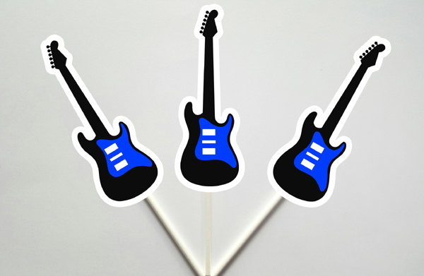 Toppers Guitarra Frete Gratis Carta No Elo7 Minas Festa 7bb645