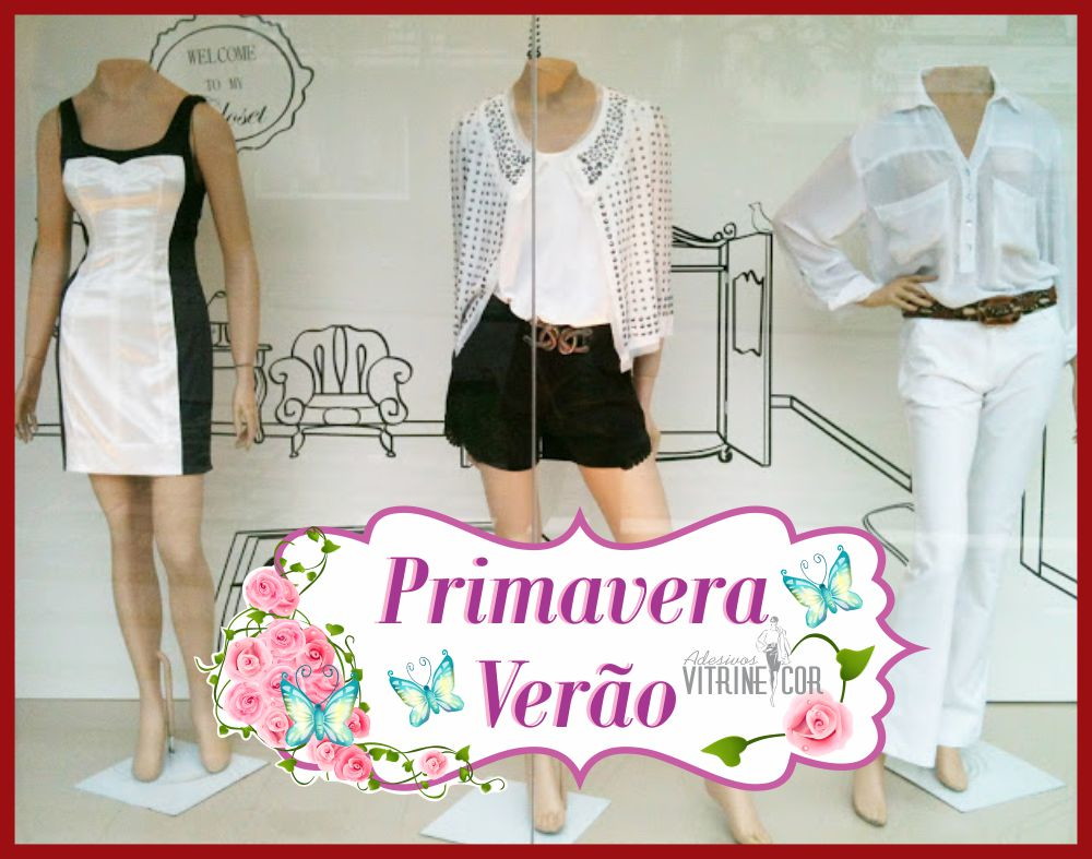 Adesivo De Vitrine Primavera Verão No Elo7 Vitrinecor 7bf792