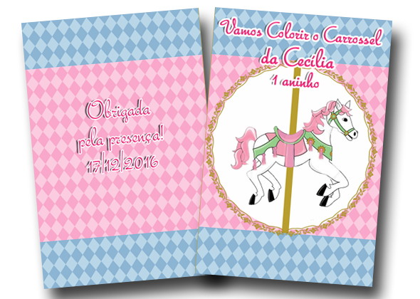 revista colorir carrossel encantado no elo7 tudo de festa galvão