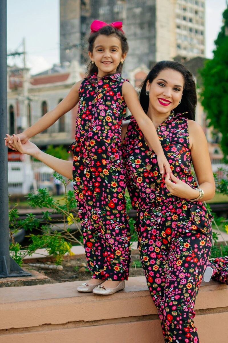 MACACÃO FLORAL LONGO no Elo7 | Mig Fashion - Moda Tal Mãe
