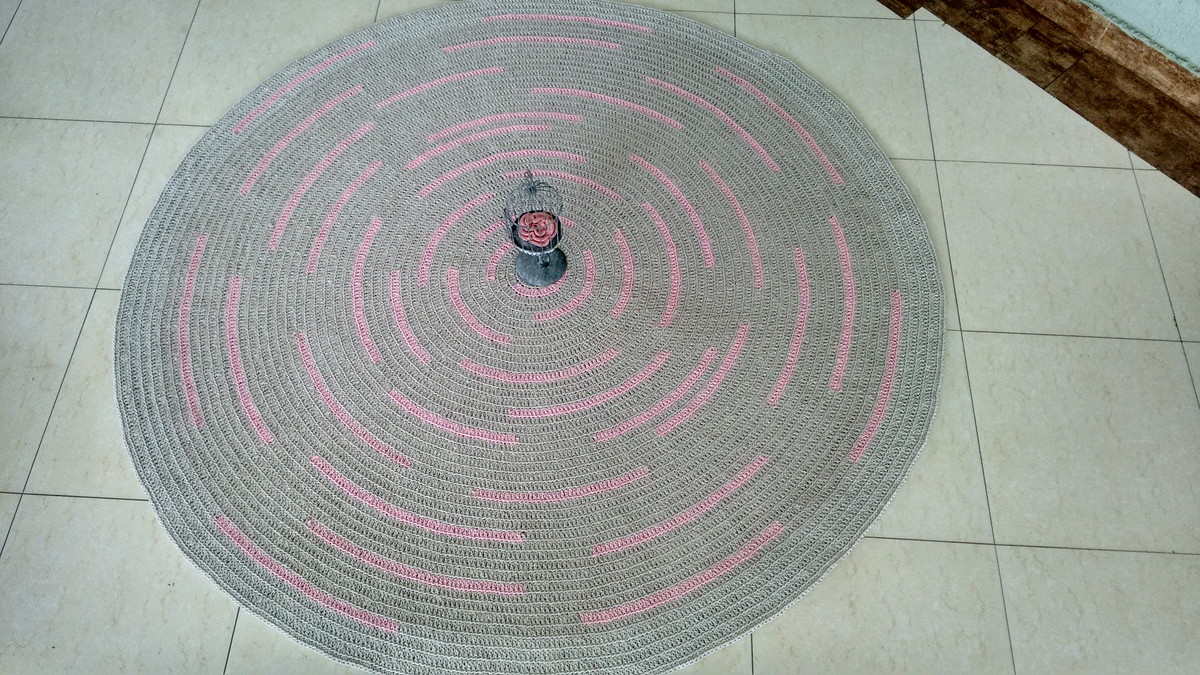 Tapete crochê baby mescla rosa 1,50m Atelier Val ~ Tapetes Quarto Nenem Tapete crochê baby mescla rosa 1,50m Atelier Val ~ Tapetes Quarto Nenem