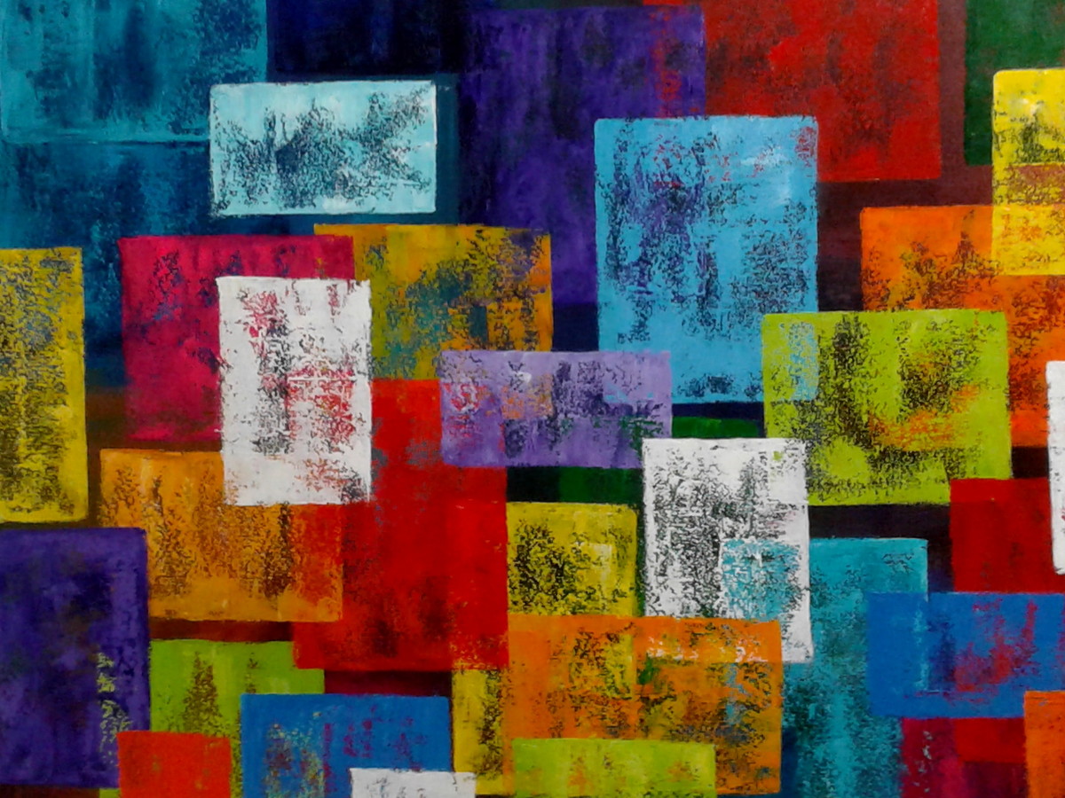 Quadros pintados abstratos