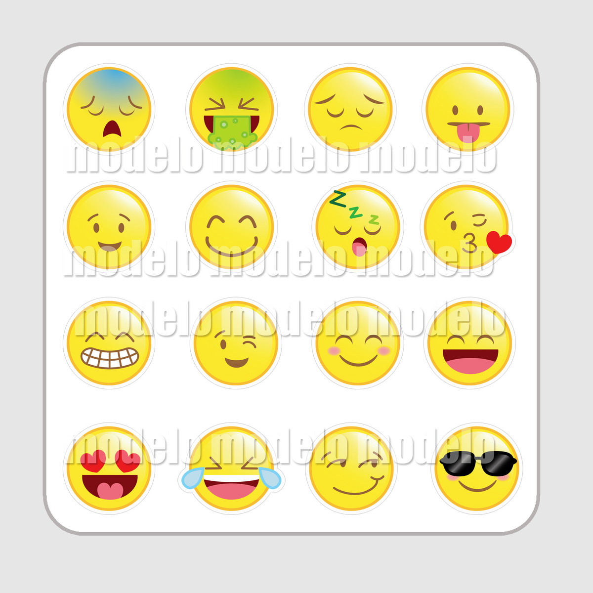 Cartela de adesivos Emoji Léa foto e arte Elo7 Armario Keter De Plástico Con Cerradura ~ Cartela de adesivos Emoji Léa foto e arte Elo7