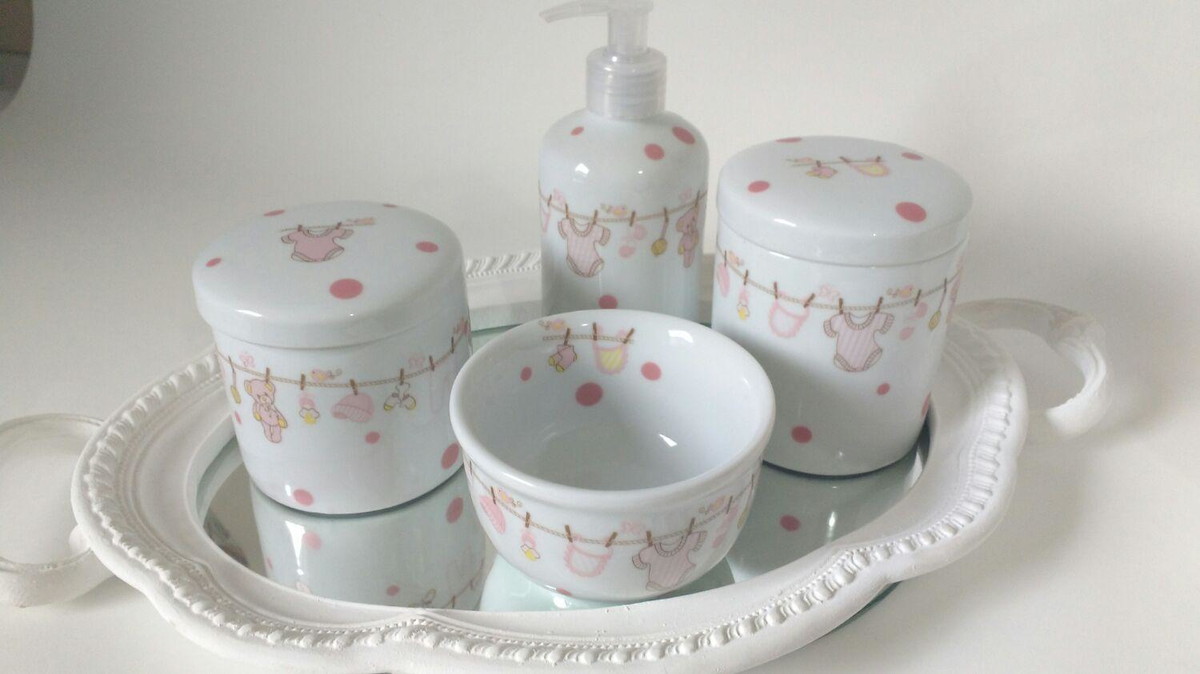 kit higiene bebe porcelana