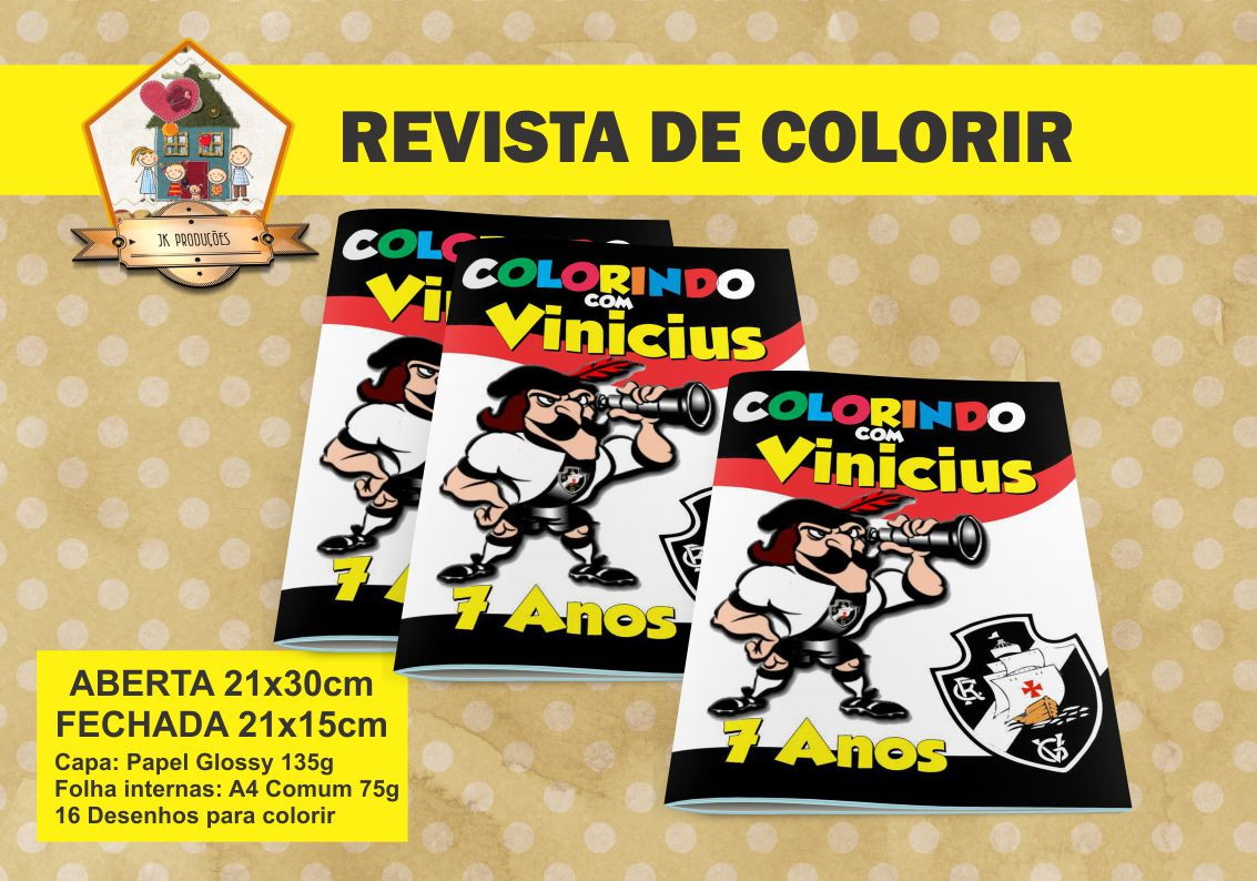 revista para colorir vasco no elo7 jk produções 698df0