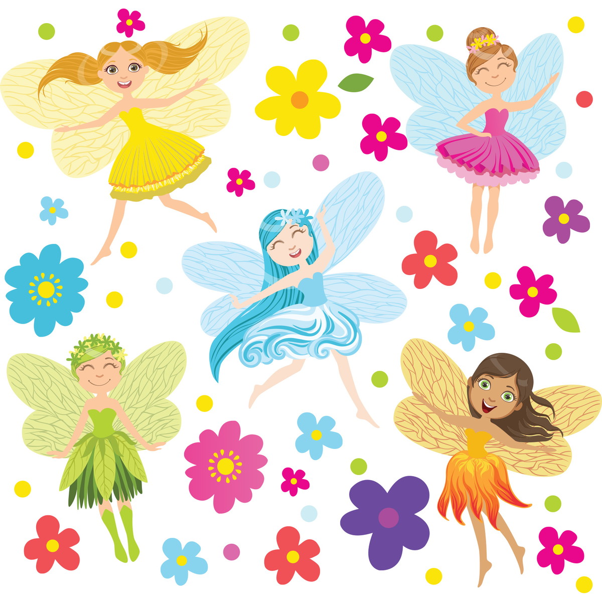 Adesivo de Parede Quarto Infantil Fadas e Flores Quartinhos Adesivo Geladeira Inteira Mercado Livre ~ Adesivo de Parede Quarto Infantil Fadas e Flores Quartinhos
