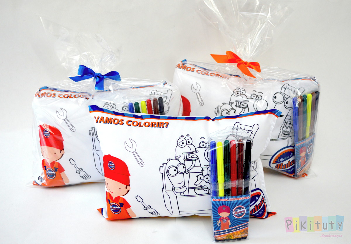 almofada p colorir menino mecânico no elo7 pikituty lembranças