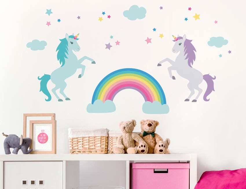 Adesivo arcoíris + unicórnios no Elo7 Quarto de Criança Lojadecoreacasa (8880E7) -> Decoração De Unicornio Quarto Adesivo arcoíris + unicórnios no Elo7 Quarto de Criança Lojadecoreacasa (8880E7) -> Decoração De Unicornio Quarto