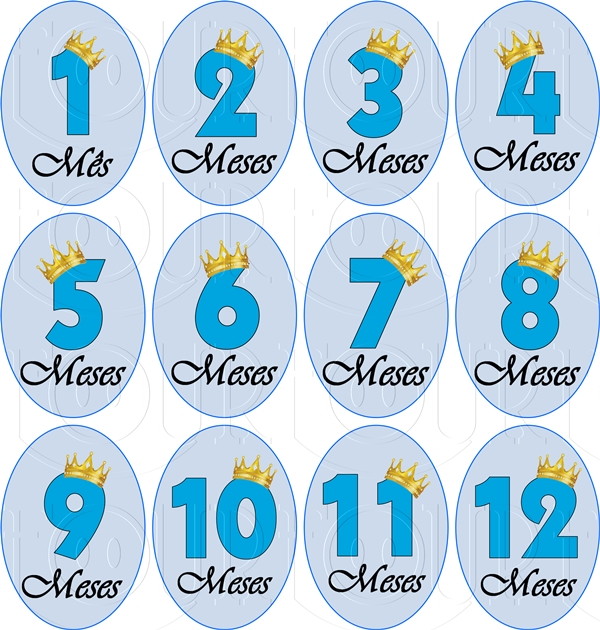 Adesivo Mesversário Principe AD045 Four Baby& Kids Elo7 Armario Oriental Barato ~ Adesivo Mesversário Principe AD045 Four Baby& Kids Elo7