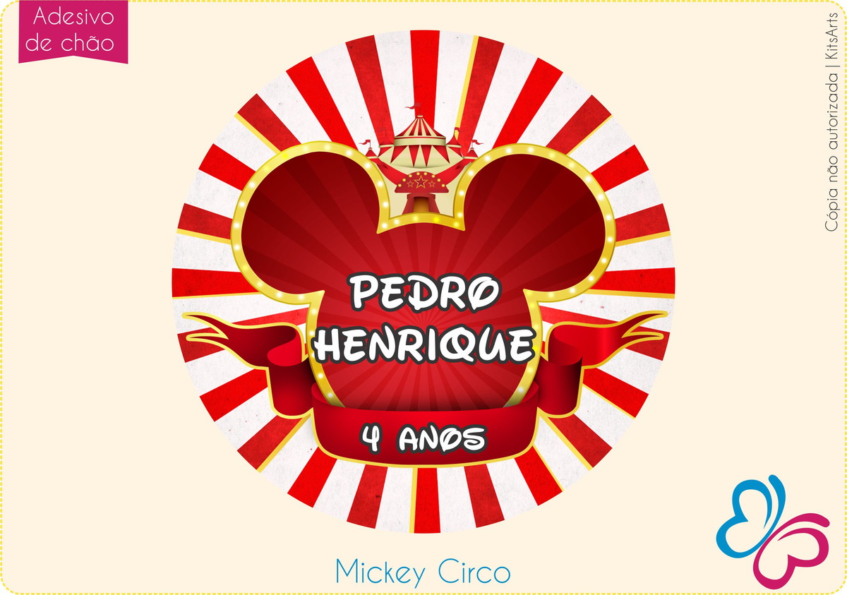 Adesivo para ch u00e3o Digital Mickey circo no Elo7 KitsArts (8CC16F) Adesivo Desentupidor De Vaso Sanitario Mercado Livre ~ Adesivo para ch u00e3o Digital Mickey circo no Elo7 KitsArts (8CC16F)
