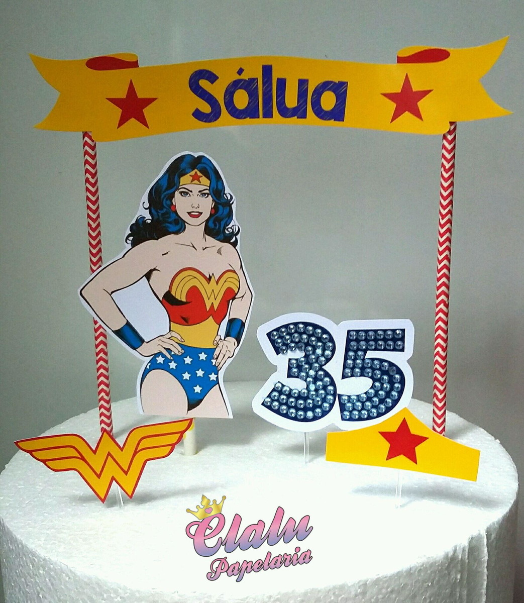 topo de bolo mulher maravilha clalu papelaria personalizada elo7 topo de bolo mulher maravilha clalu papelaria personalizada elo7