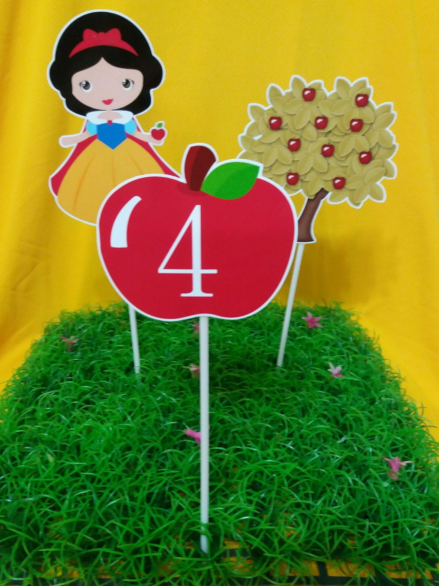 placa de bolo branca de neve cute no elo7 cris artes em