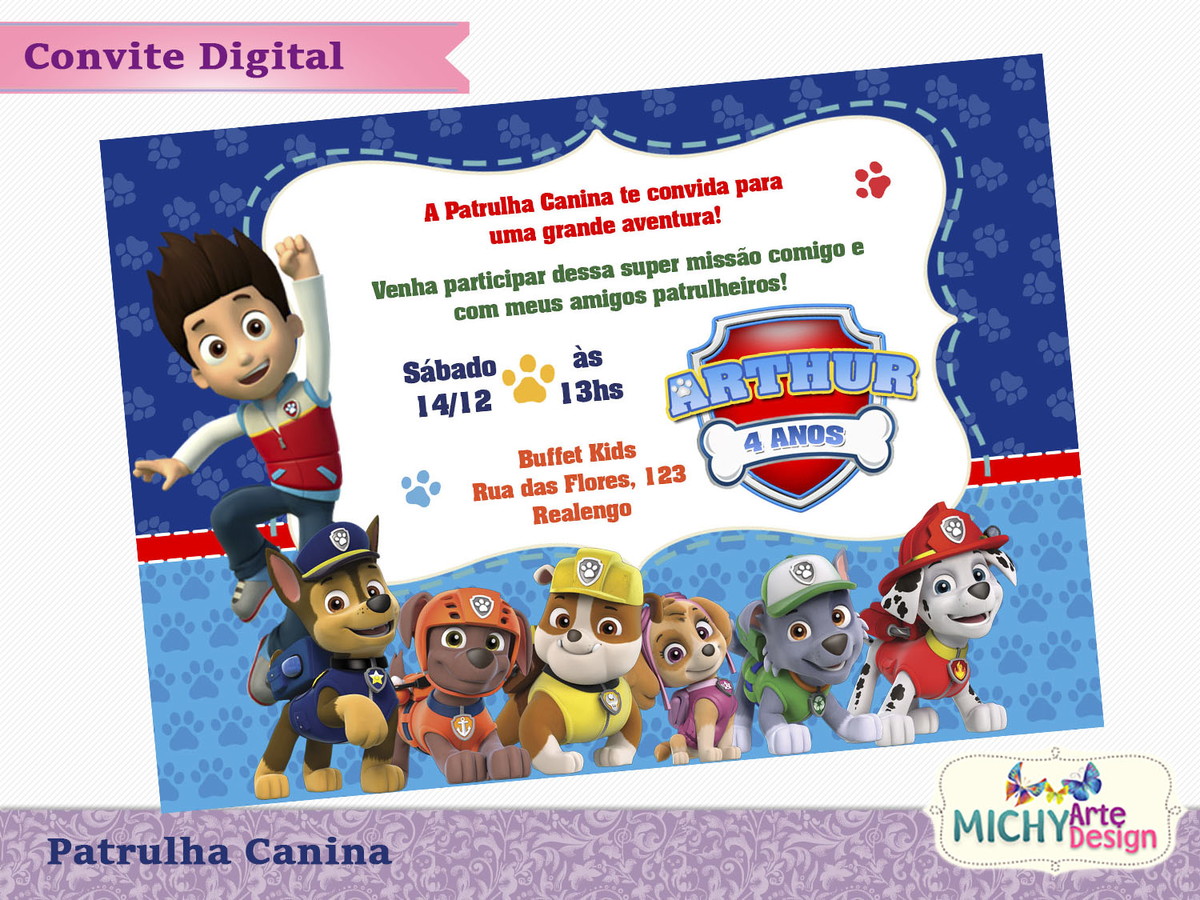 convite digital patrulha canina no elo7 michy arte design 8e2b7e convite digital patrulha canina no elo7 michy arte design 8e2b7e
