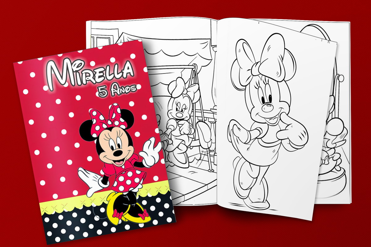 Download Livro de colorir Minnie no Elo7 | D9 - Soluções gráficas (8FED75)