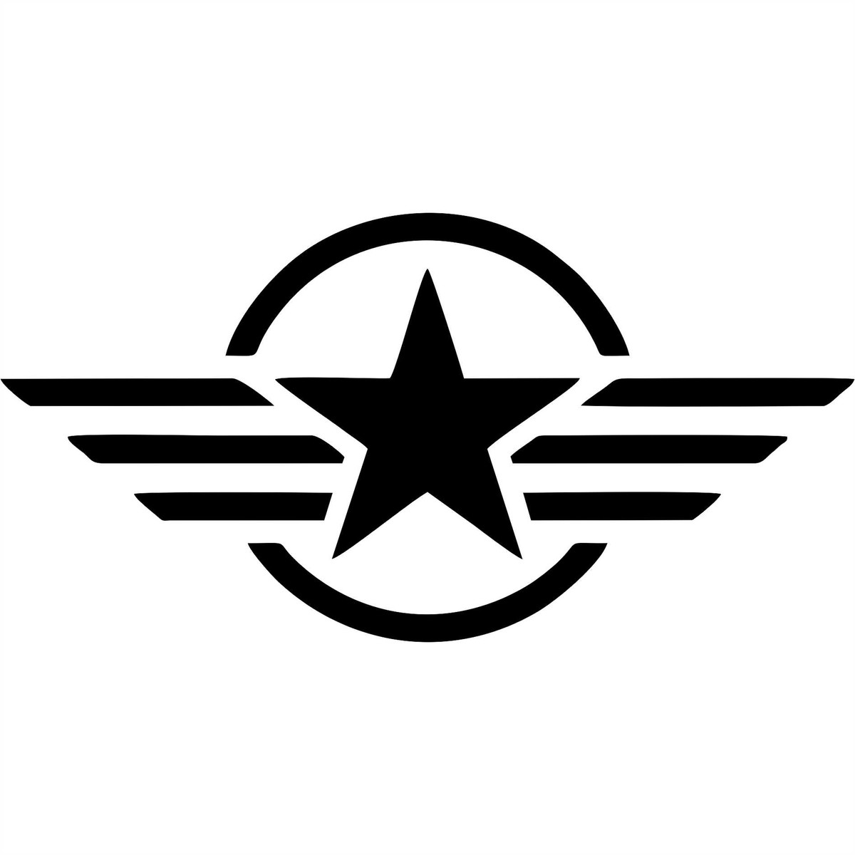 adesivo símbolo estrela militar