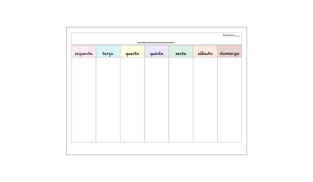 calendário semanal organização rotina no elo7 resolve com papel