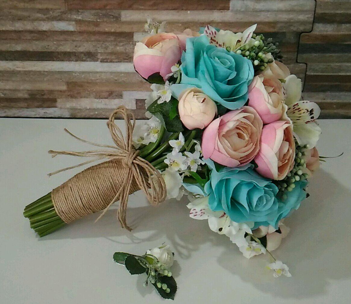 buquê flores mistas rosa e tiffany no elo7 faço arte 99091a