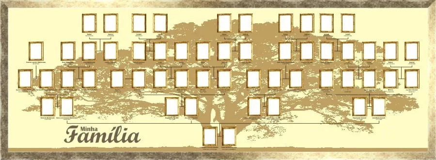 quadro 94x34 Árvore genealógica família no elo7 monte seu quadro