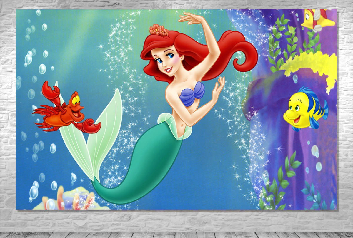 Painel Pequena Sereia Ariel-Frete Grátis no Elo7 | ONE Artes (9A24FB)