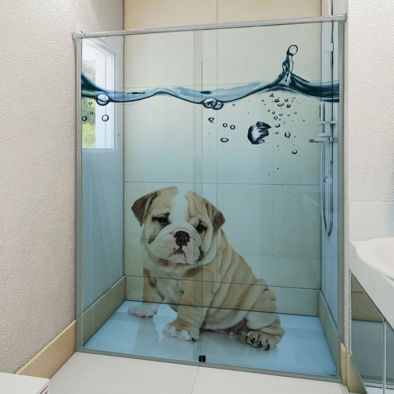 Adesivo Para Box De Banheiro 3D Dog 6Formas Adesivos Armario Cocina Persiana ~ Adesivo Para Box De Banheiro 3D Dog 6Formas Adesivos