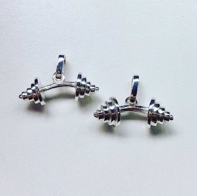 Pingente halter academia em prata 925 Elo7 Produtos Especiais
