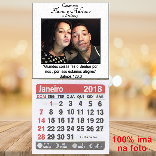 mini calendário 2018 save
