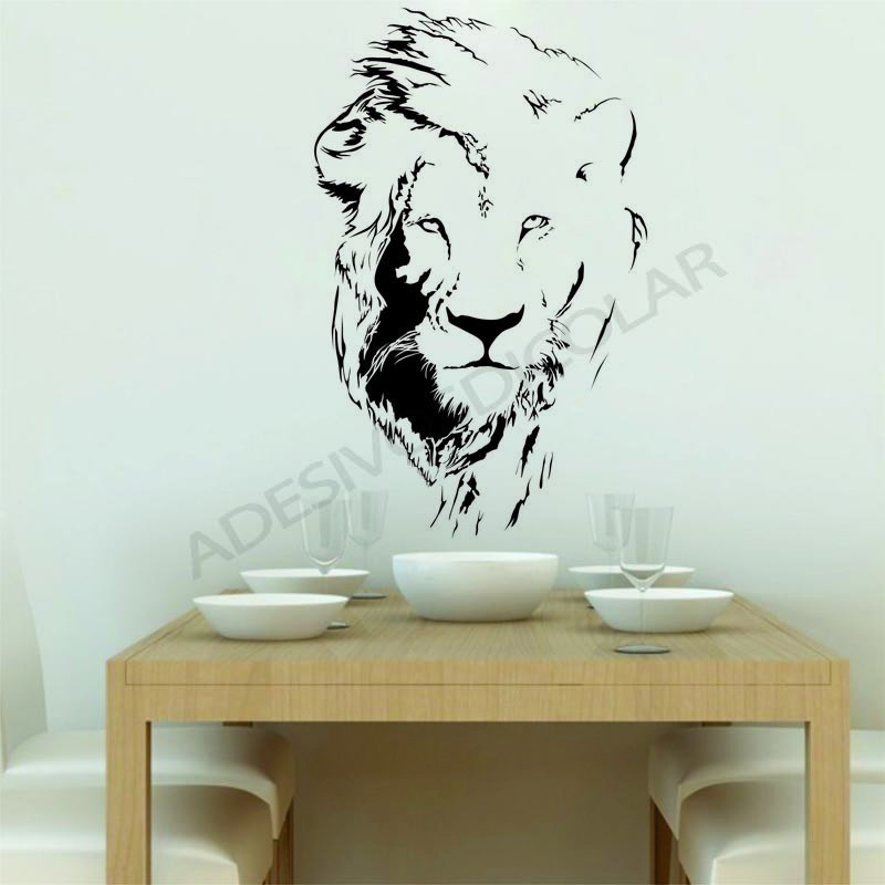 Decoraç u00e3o Adesivo Cara de Le u00e3o Adesivos Dicolar Elo7 Adesivo De Parede Banheiro Pastilhas ~ Decoraç u00e3o Adesivo Cara de Le u00e3o Adesivos Dicolar Elo7