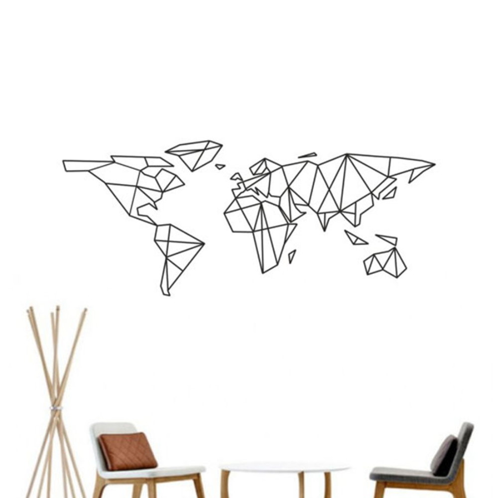 Adesivo Mapa Mundi Linhas M no Elo7 Decorando seu Lar