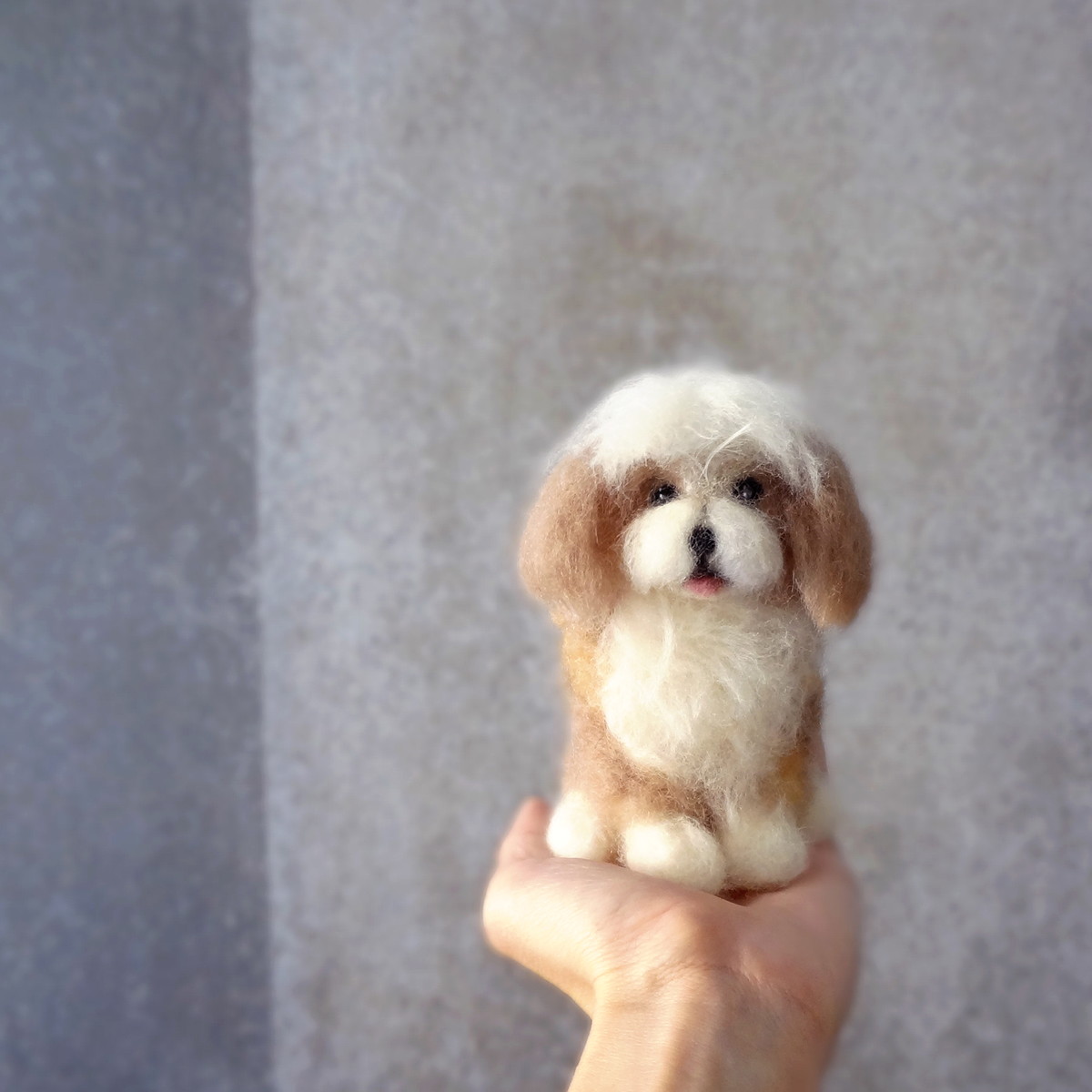 lhasa apso miniatura de cachorro no elo7 felt a17832