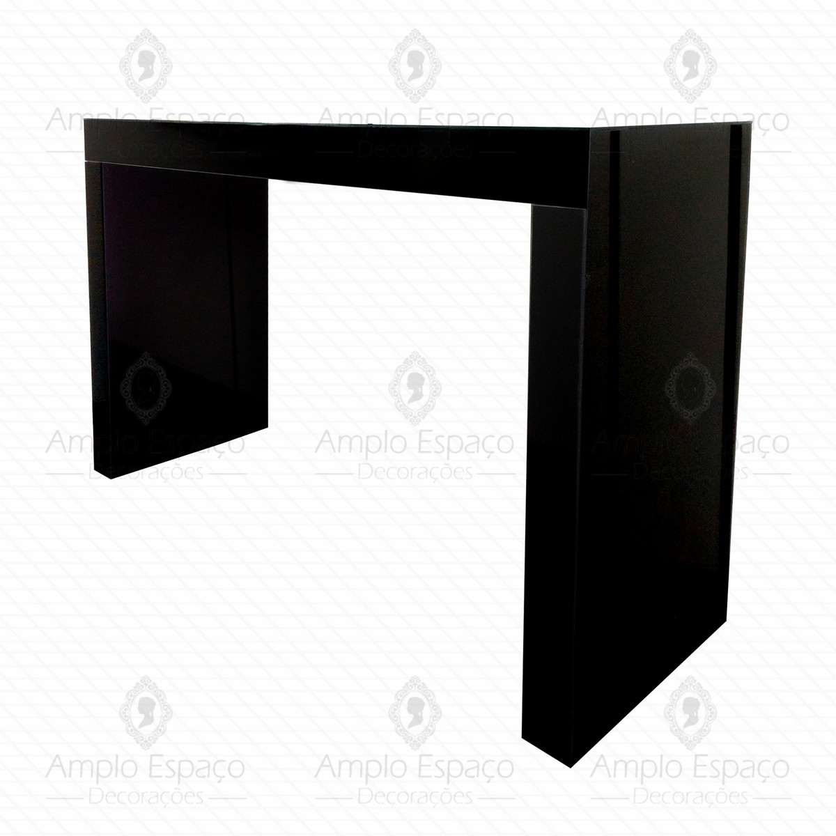 Aparador Vidro Pintado de Preto 120x40x85 Amplo Espaço Elo7 Selma Russo Artesanato ~ Aparador Vidro Pintado de Preto 120x40x85 Amplo Espaço Elo7