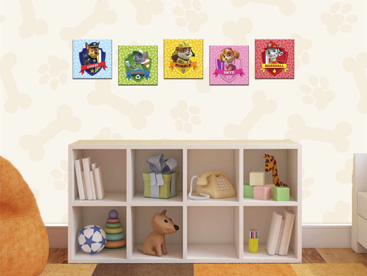 5 Quadros Patrulha Canina Decora O Quarto Infantil Decorar E ~ Quadros Para Parede De Quarto E Quarto Infantil Criativo 5 Quadros Patrulha Canina Decora O Quarto Infantil Decorar E ~ Quadros Para Parede De Quarto E Quarto Infantil Criativo