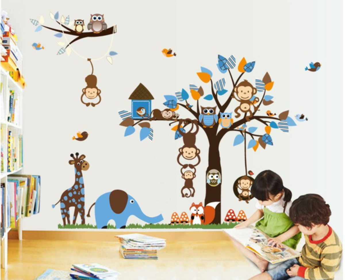 Adesivo de Parede infantil Safari Zoo Quarto de Meninos no Elo7 Gruda e Cola (8EDAD8) Adesivo De Piso Madeira ~ Adesivo de Parede infantil Safari Zoo Quarto de Meninos no Elo7 Gruda e Cola (8EDAD8)