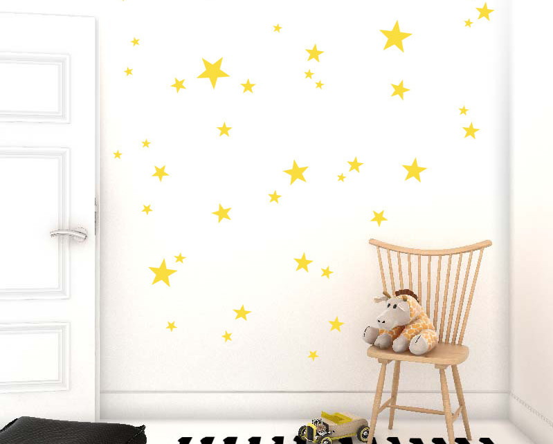 Adesivo estrelas amarelas no Elo7 Quarto de Criança Lojadecoreacasa (AA613F) Armario De Cozinha Casas Bahia Pequeno ~ Adesivo estrelas amarelas no Elo7 Quarto de Criança Lojadecoreacasa (AA613F)