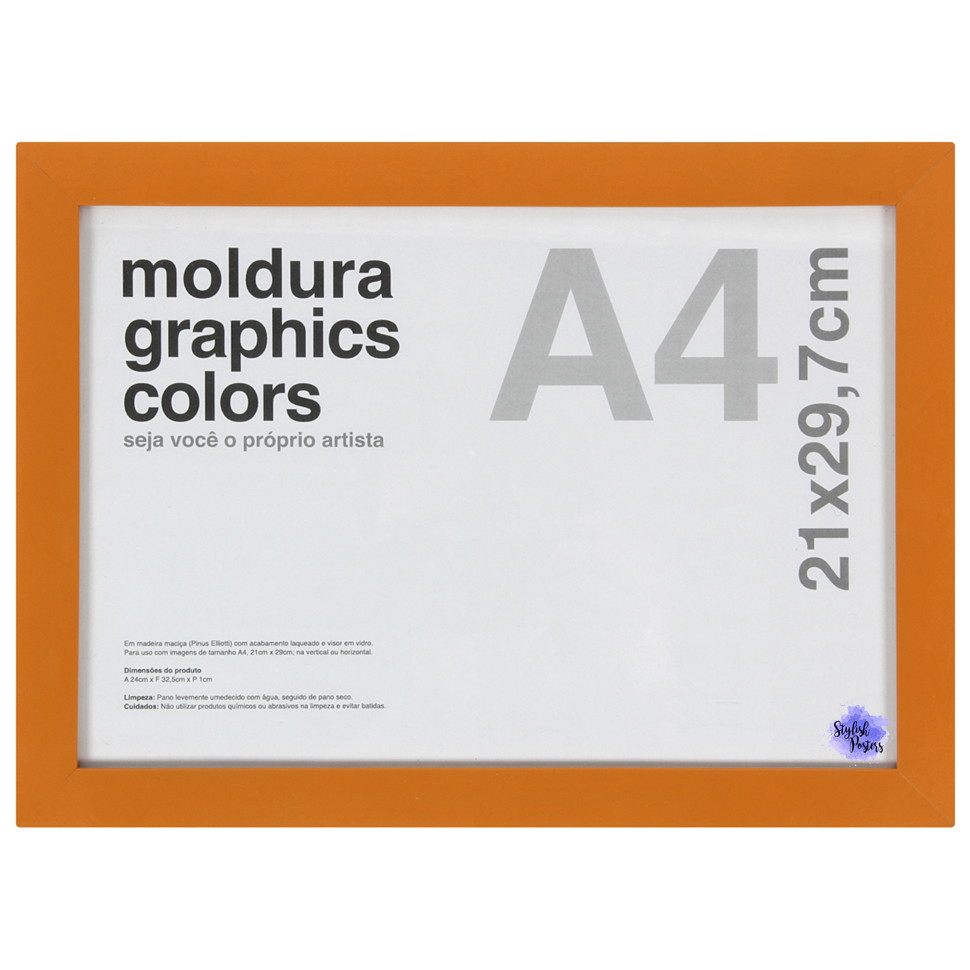 moldura laranja tamanho a4 no elo7 stylish posters aaf6bb