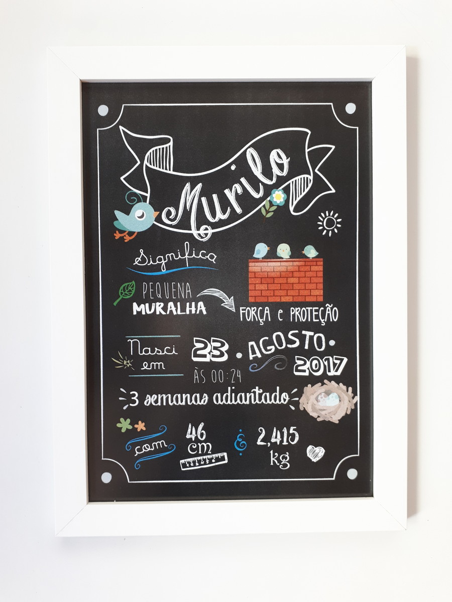 chalkboard pôster lousa recém