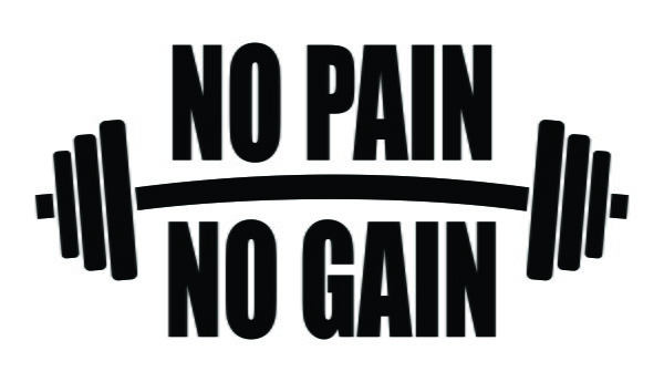 Adesivo No Pain No Gain Musculação Bodybuilder (2 Unidades 