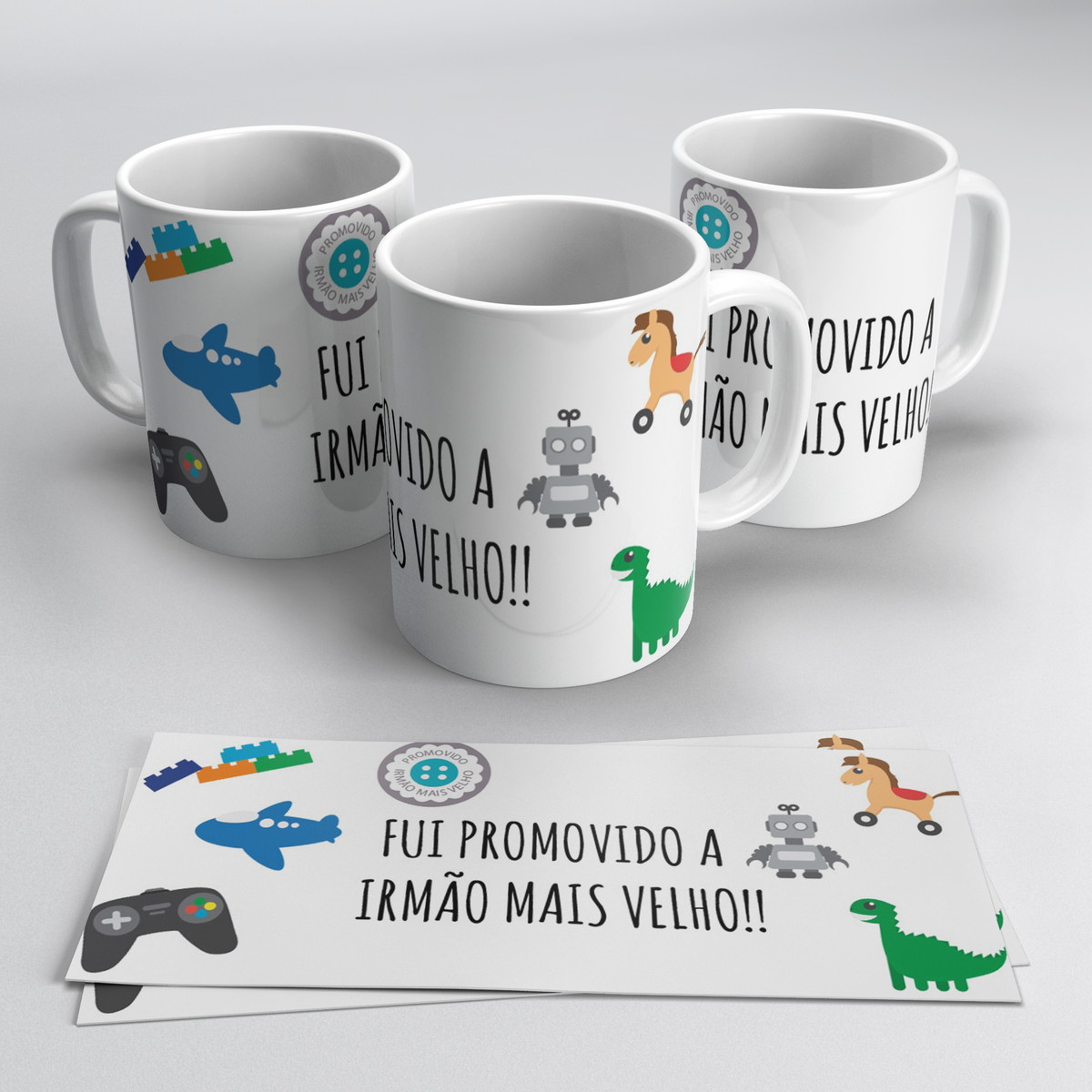 Promovido A Irmão Mais Velho Cachorro Caneca Promovido a Irmão mais Velho no Elo7 | Dona Dica Ateliê (AF8E82)