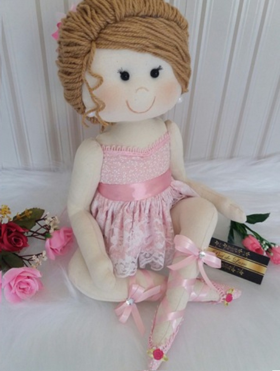 Modelo De Boneca De Pano BONECA DE PANO BAILARINA no Elo7 | Poá de Luxo Decor (B26FFD)