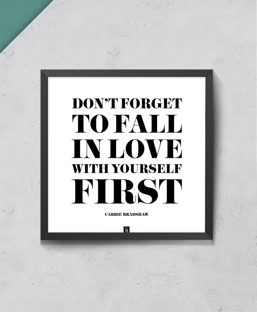 quadro frase love yourself