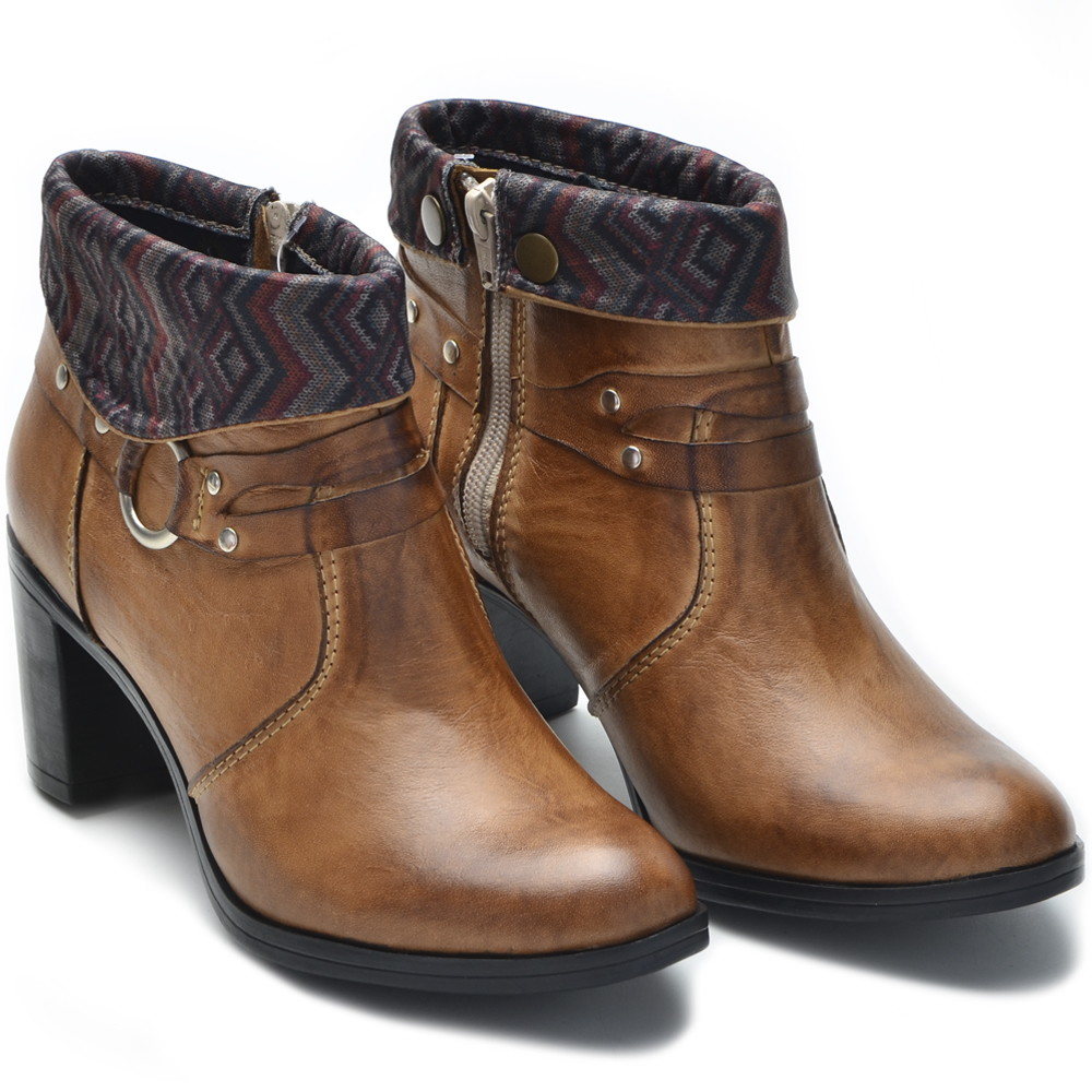 bota cano curto feminina caramelo