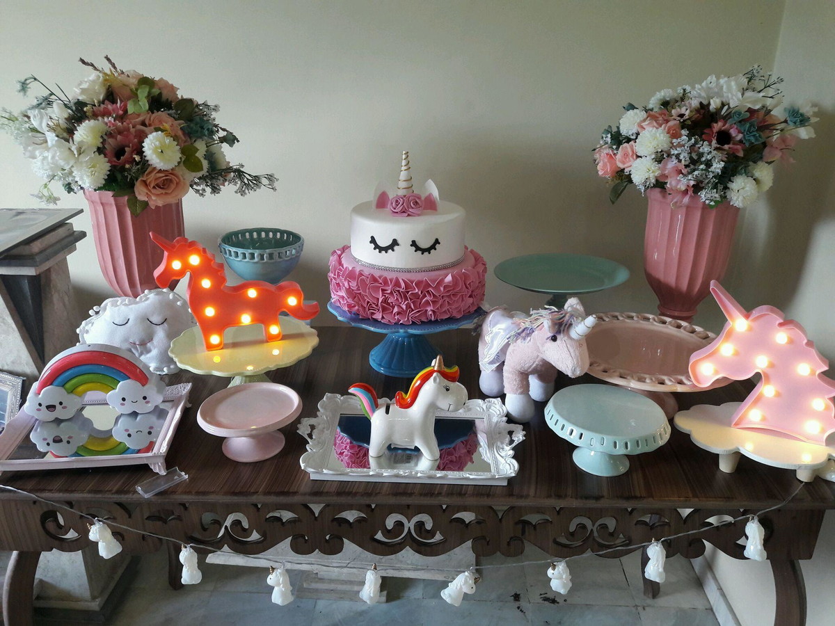 Aluguel Kit festa Unicórnio 24 pçs com mesa no Elo7 Tea Party (B7607E) -> Aluguel Decoração Festa Infantil Unicornio Aluguel Kit festa Unicórnio 24 pçs com mesa no Elo7 Tea Party (B7607E) -> Aluguel Decoração Festa Infantil Unicornio