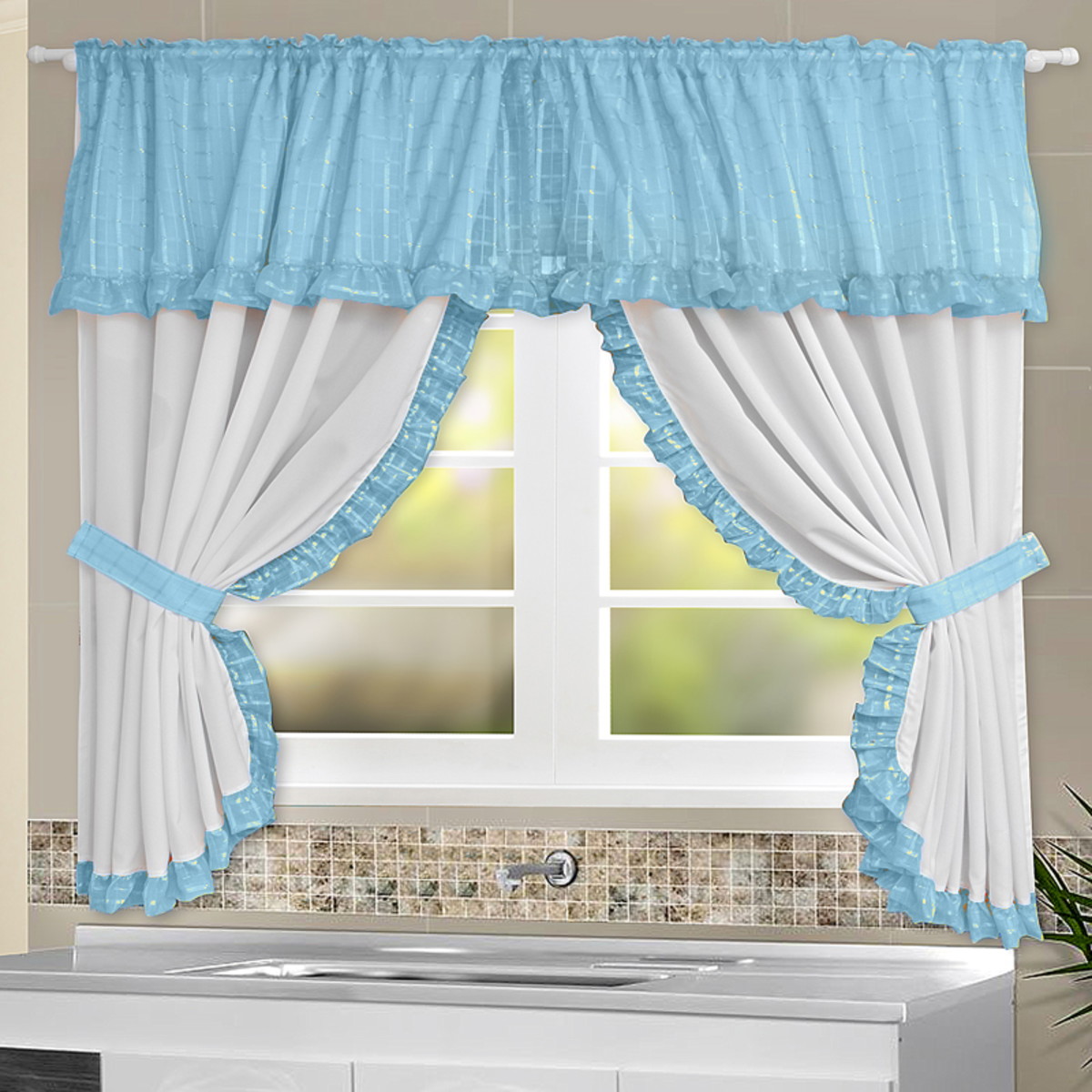 Cortina Cozinha 2 60m X1 40m Voil Oxford Azul No Elo7 Keissy Cortina Cozinha 2 60m X1 40m Voil Oxford Azul No Elo7 Keissy