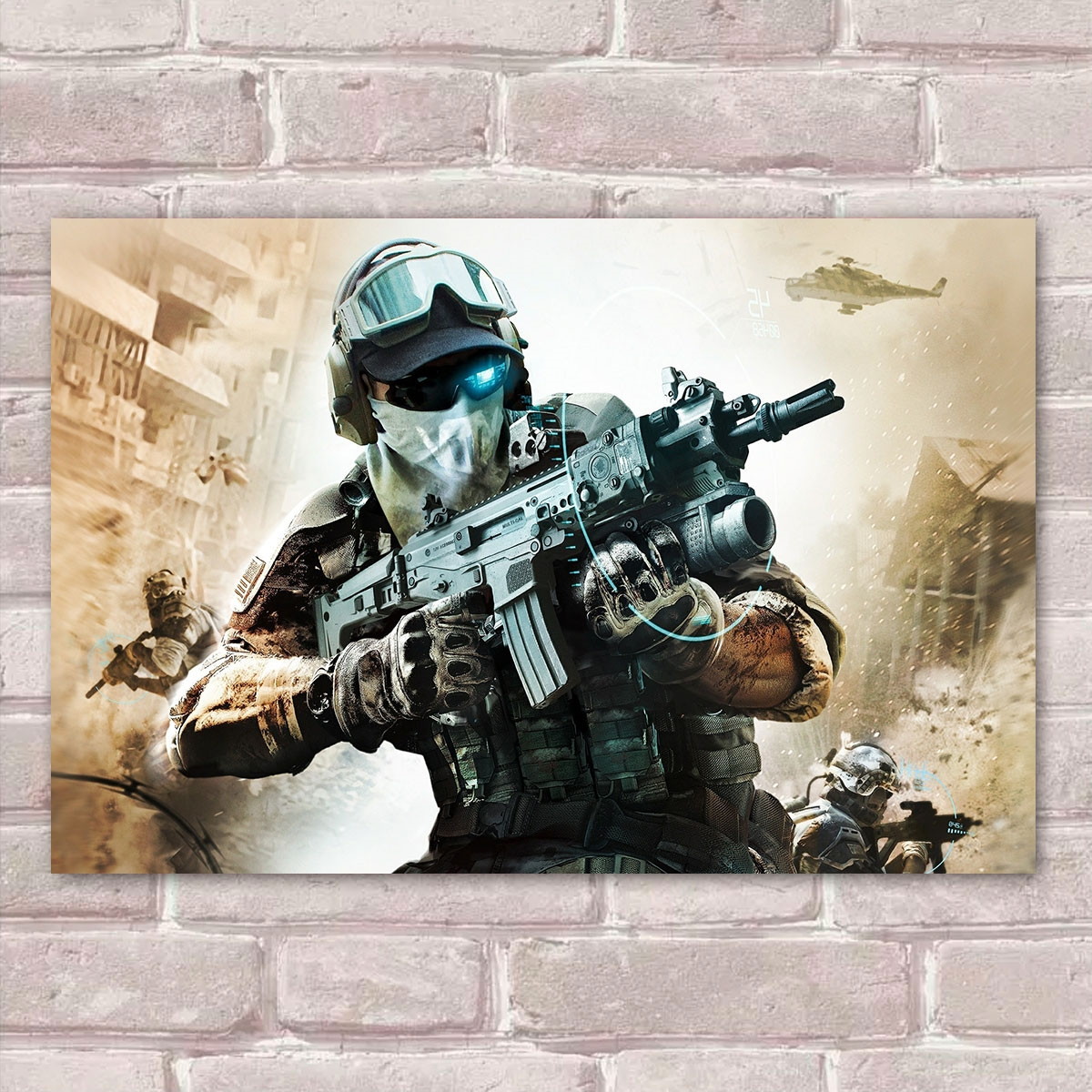 placa decorativa ghost recon
