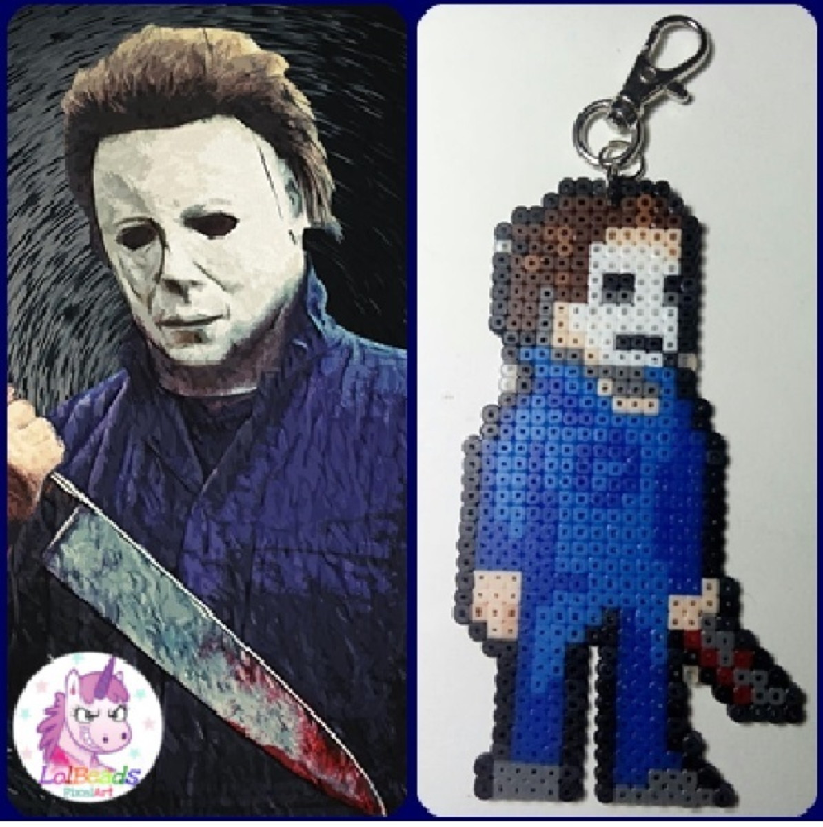 chaveiro hamabeads michael myers