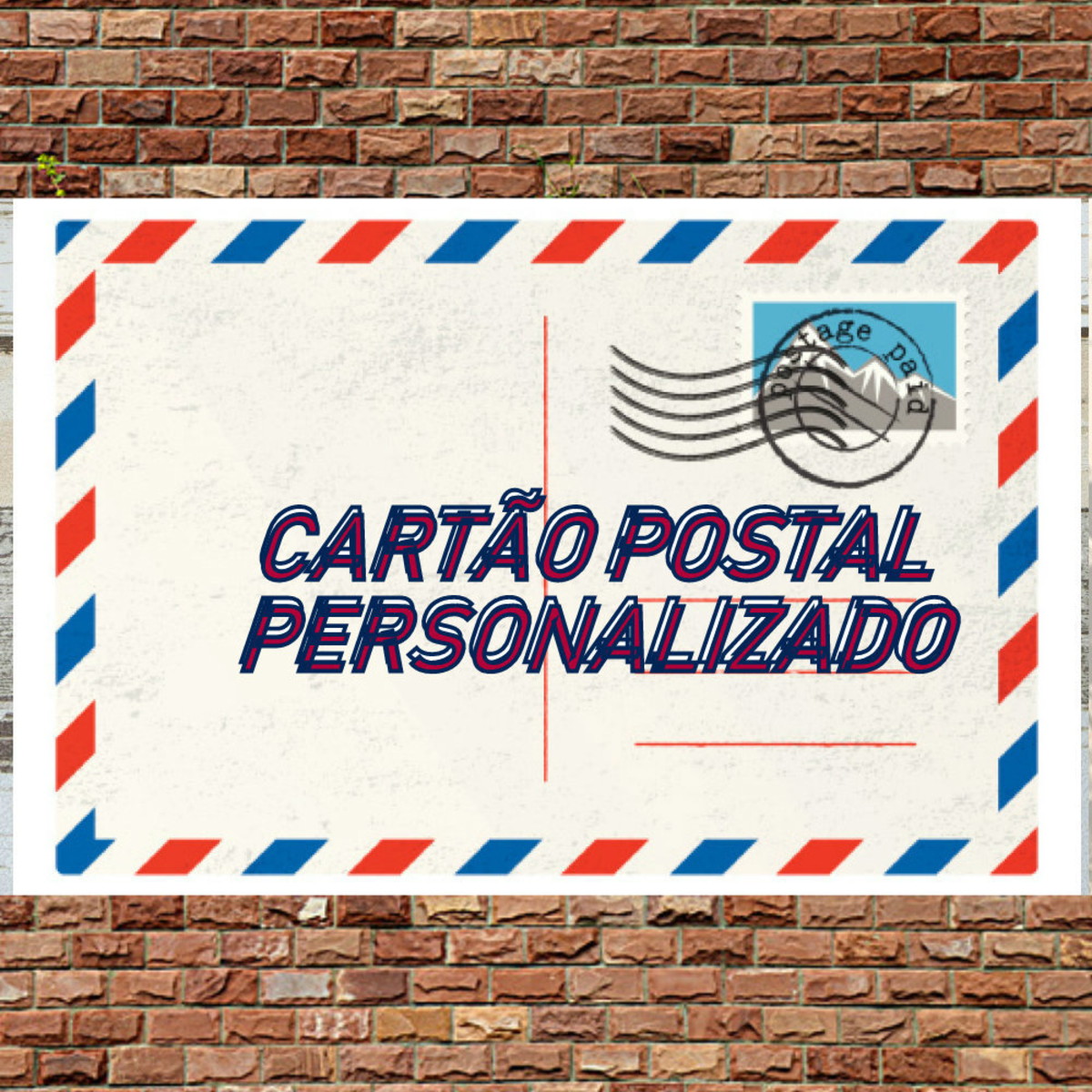 cartão postal personalizado colorido