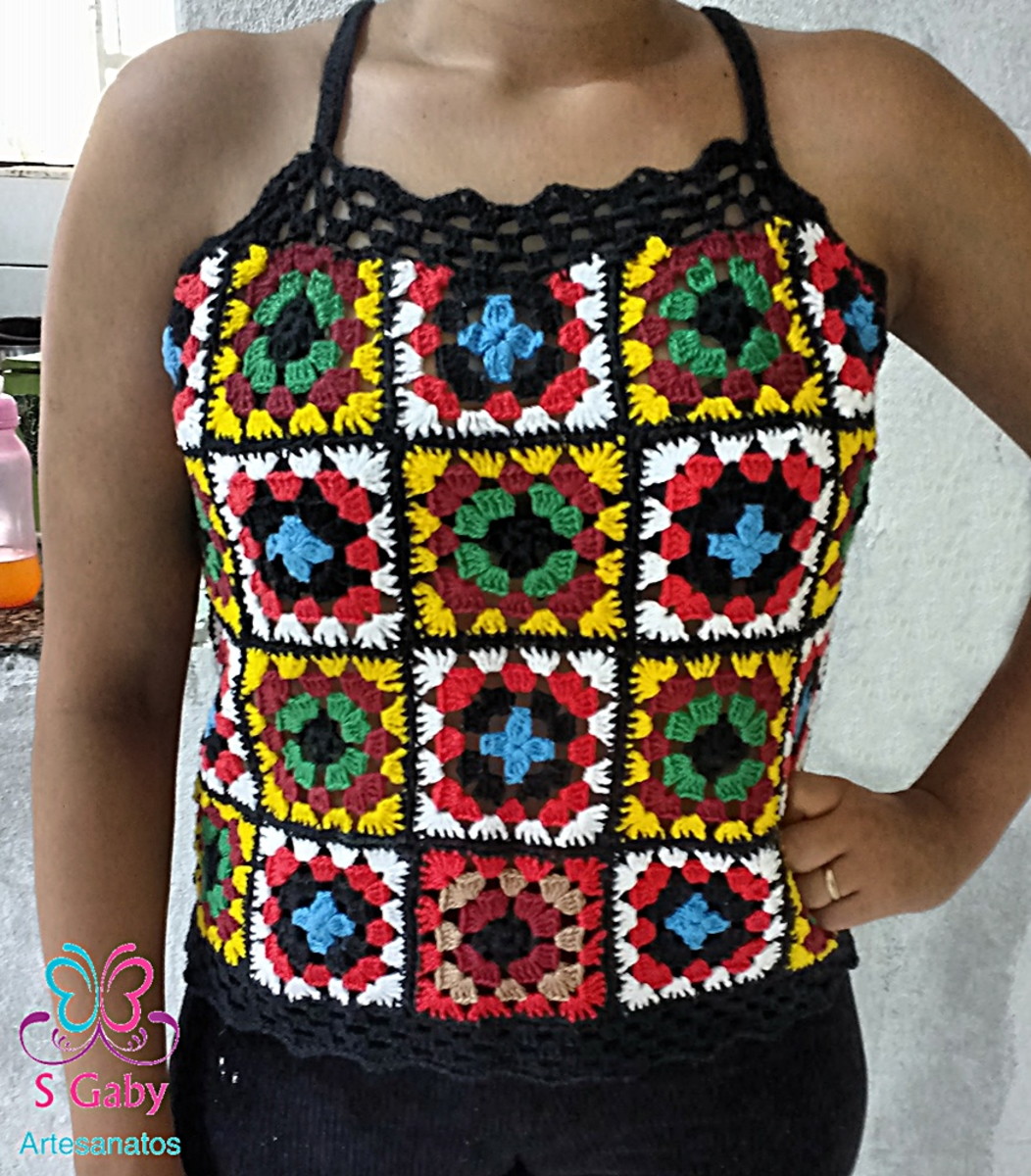 Blusa Square de croche no Elo7 | SGaby Artesanatos (C806A3)