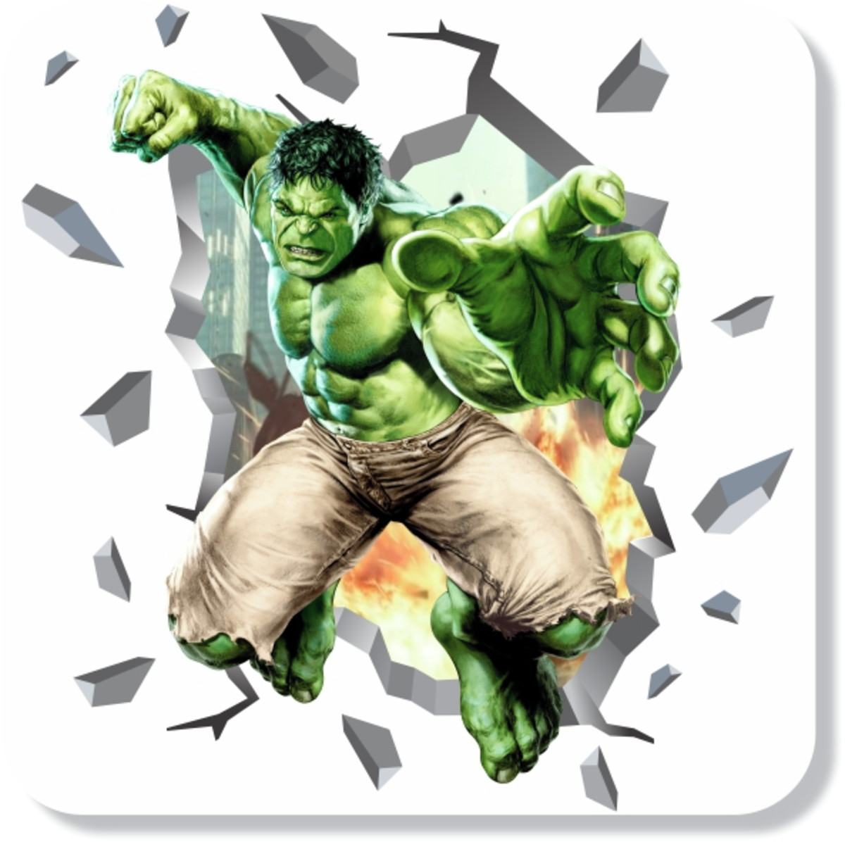 adesivo parede hulk 3d