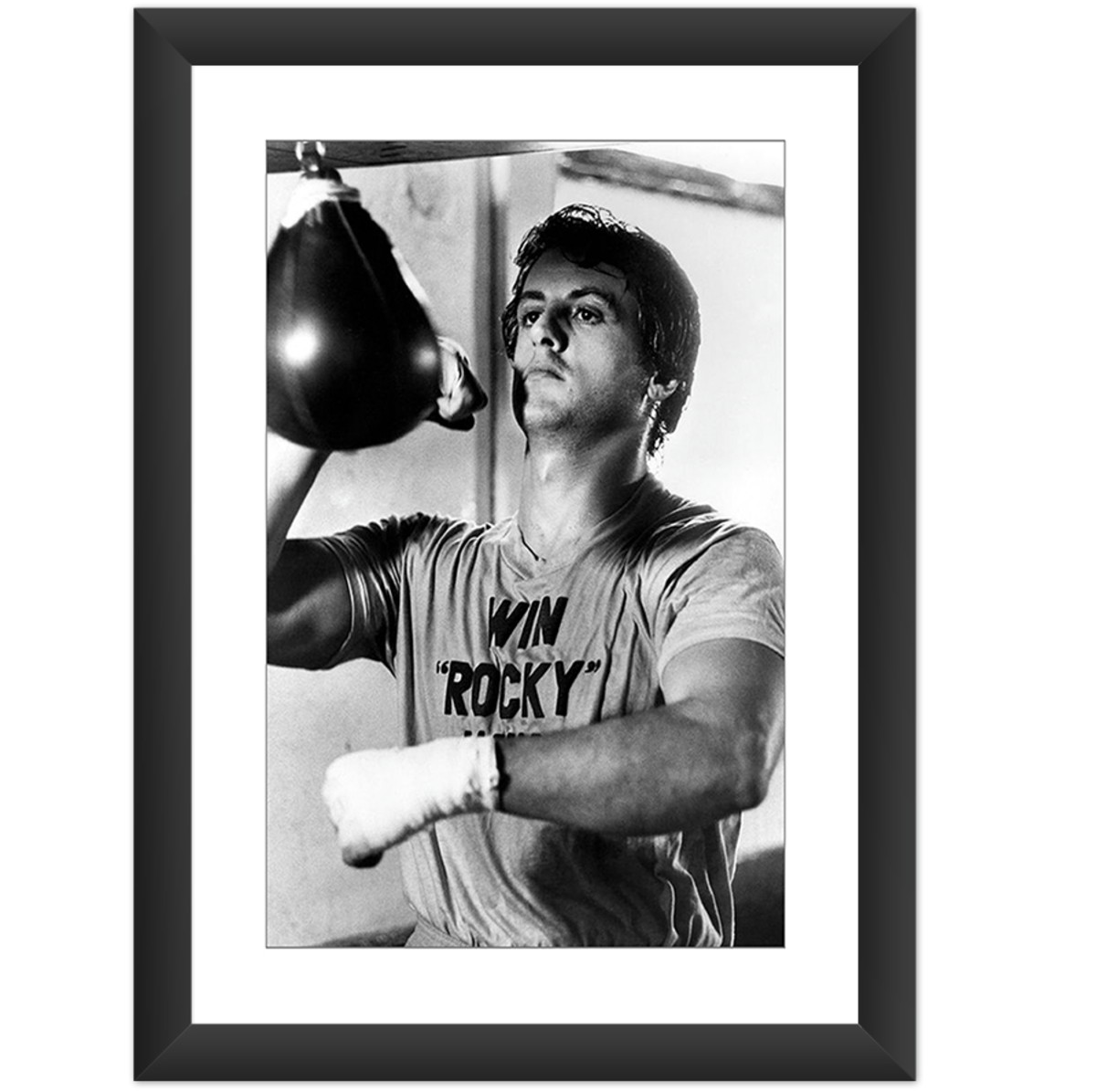 quadro rocky balboa filme stallone treinando retro decorar no elo7