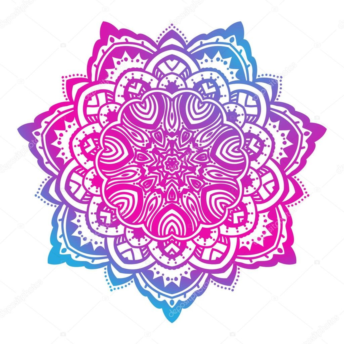 Adesivo Decorativo Mandala Color | Elo7 Produtos Especiais